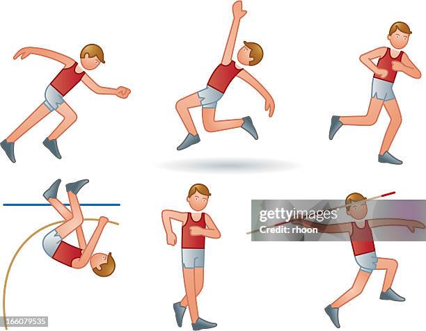 athletics herren - javelin stock-grafiken, -clipart, -cartoons und -symbole