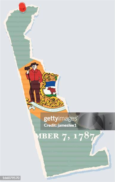 delaware - delaware state stock illustrations