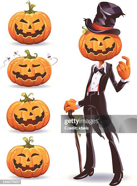 jack o lantern - scarecrow stock illustrations