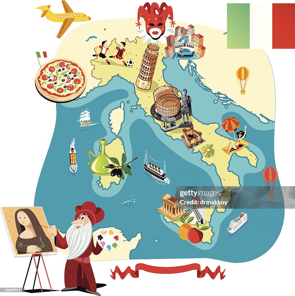 Cartoon Karte Von Italien Stock Illustration Getty Images cartoon-karte-von-italien-stock-illustration-getty-images