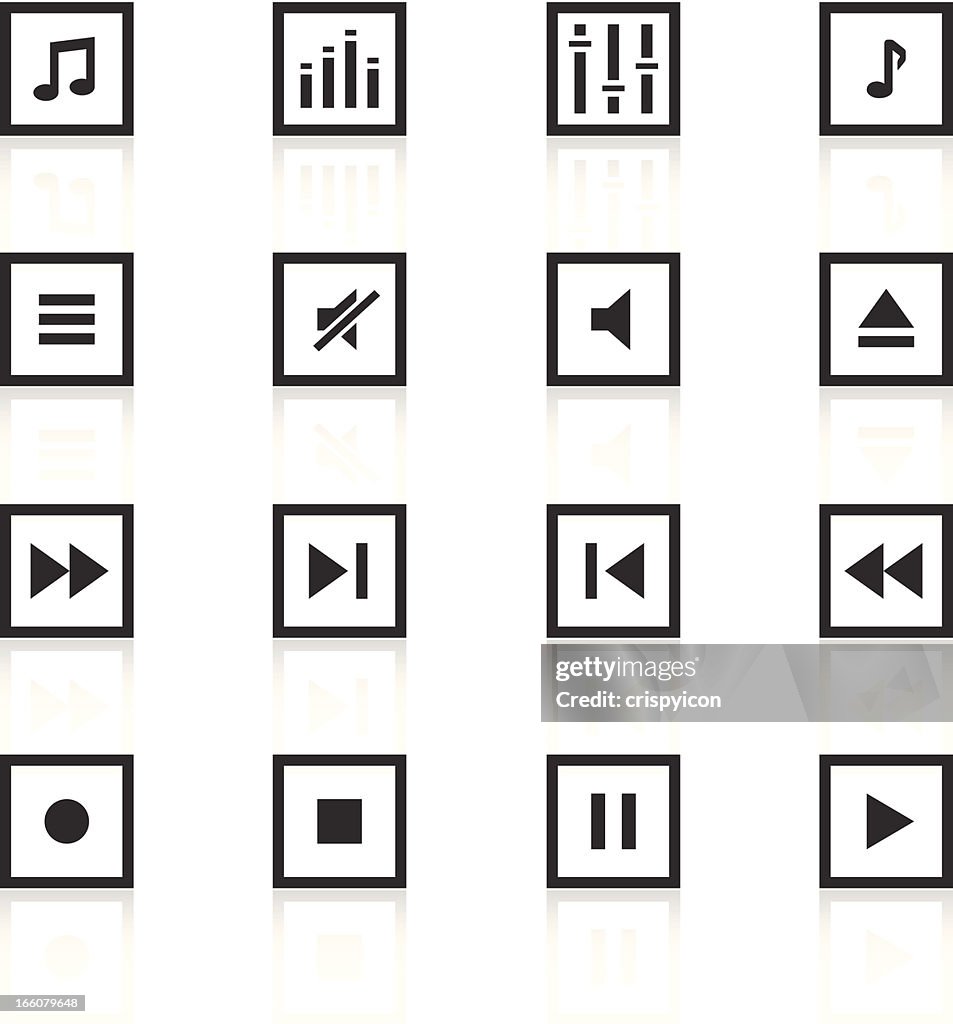 Leitor de música ícones