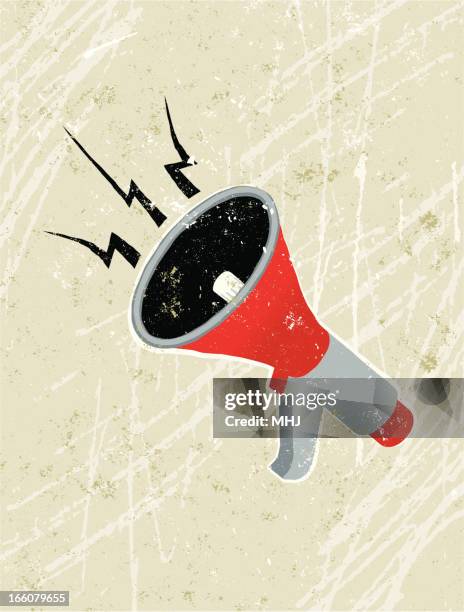 shouting megaphone - screaming stock illustrations