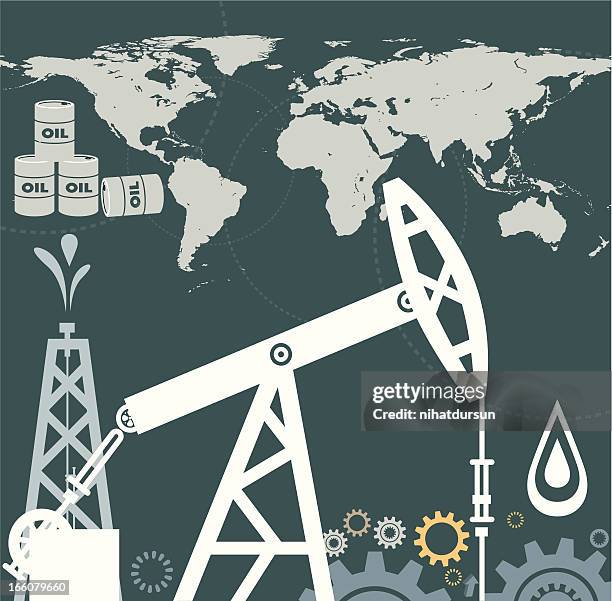 ilustrações, clipart, desenhos animados e ícones de petróleo e world - gas meter