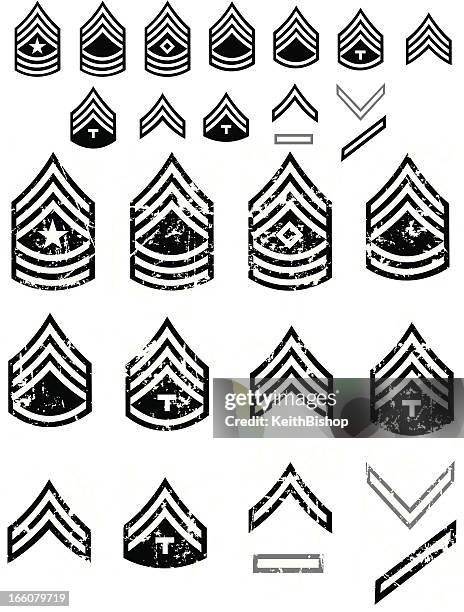 ilustrações de stock, clip art, desenhos animados e ícones de nos exército inscrição símbolos ou braço sistema transdérmico fileiras - general posto militar