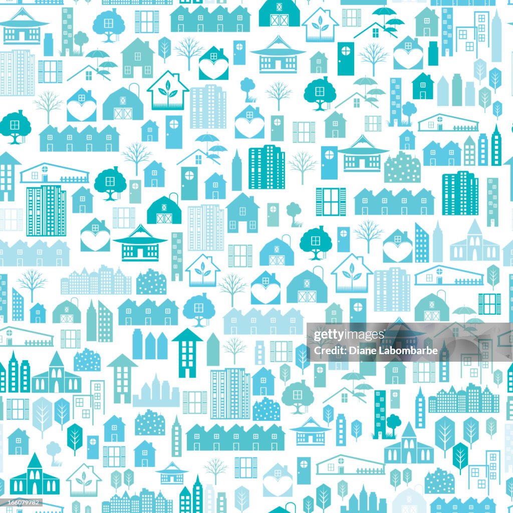 Pattern Real State Real Estate Seamless Pattern Vector Illustration High-Res Vector ...