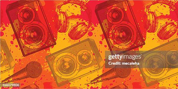 musical design - speaker texture stock illustrations