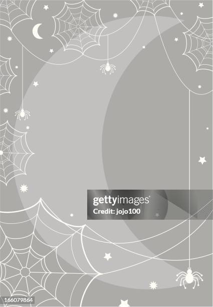 halloween border with half moon background - half moon vector stock illustrations