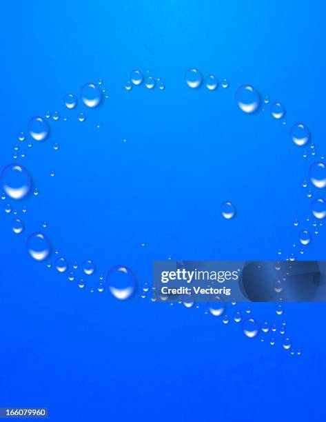 wassertropfen in sprechblase form - dew stock-grafiken, -clipart, -cartoons und -symbole