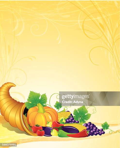 cornucopia - cornucopia stock illustrations