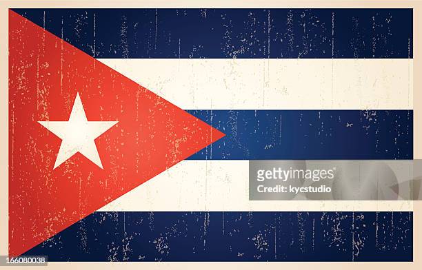 キューバグランジのヴィンテージの国旗 - cuban flag点のイラスト素材／クリップアート素材／マンガ素材／アイコン素材