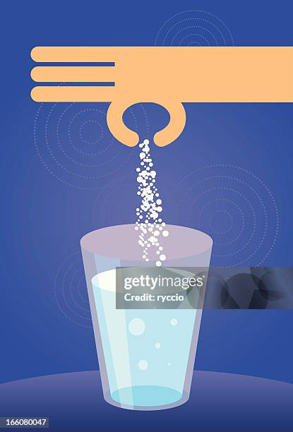 dust in glass - drinking water stock illustrations