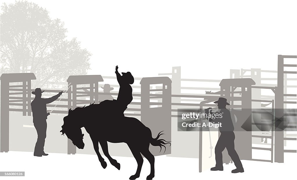 Horse Action Vector Silhouette