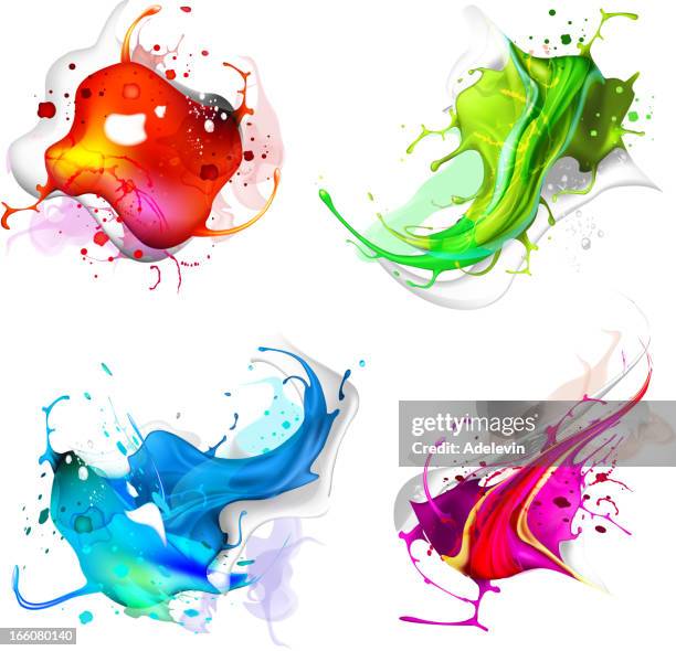 stockillustraties, clipart, cartoons en iconen met abstract background of colorful splashes - paint splash