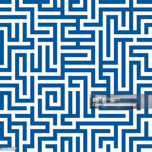 seamless maze pattern - maze stock illustrations