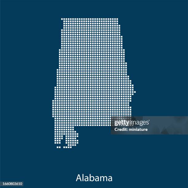 alabama map - alabama stock illustrations