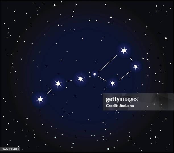 big dipper constellation - constellation stock-grafiken, -clipart, -cartoons und -symbole