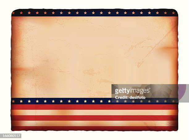 vector illustration of old grunge patriotic paper - american revolution flag 幅插畫檔、美工圖案、卡通及圖標