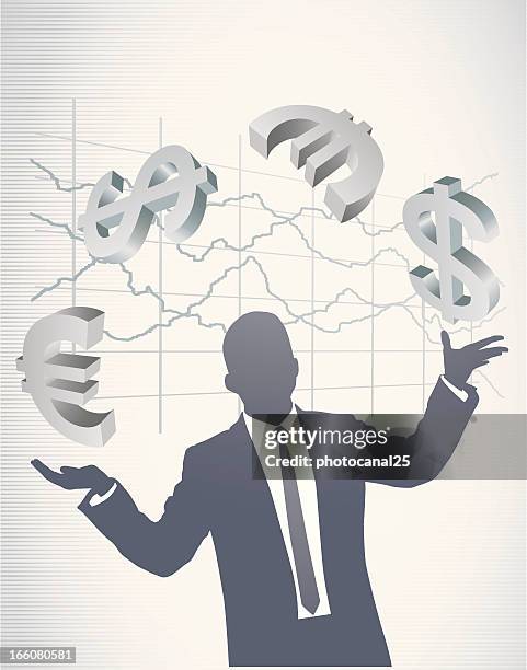 currency uncertainty - uncertainty graph stock illustrations
