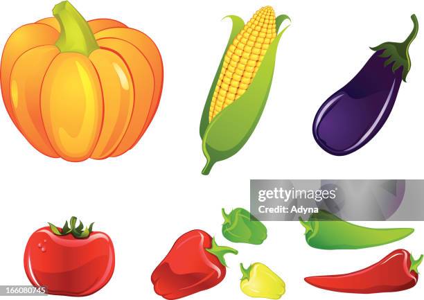 vegetable - corn isolated stock illustrations