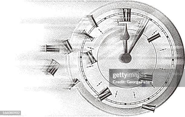 die zeit vergeht wie im flug - biological clock stock-grafiken, -clipart, -cartoons und -symbole