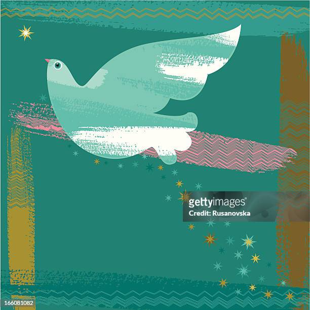 christmas where - peace dove stock illustrations