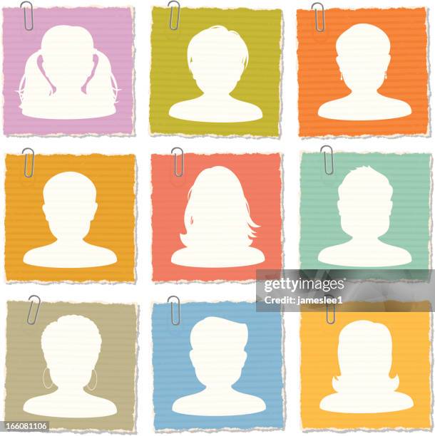user icons - mug shot stock illustrations
