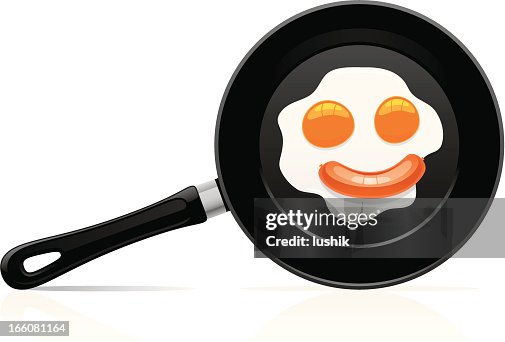 Eggs on the pan Eggs on the pan