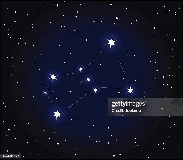 sternbild orion - constellation stock-grafiken, -clipart, -cartoons und -symbole