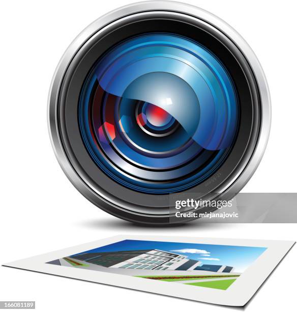 camera lens - dslr camera stock illustrations
