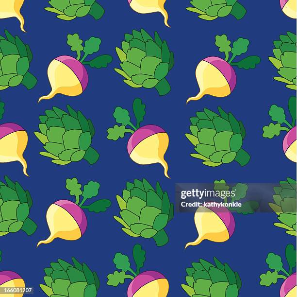 seamless vegetables pattern - artichoke pattern stock illustrations