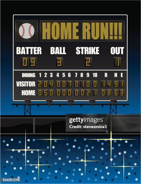 baseball scoreboard - baseball scoreboard stock illustrations