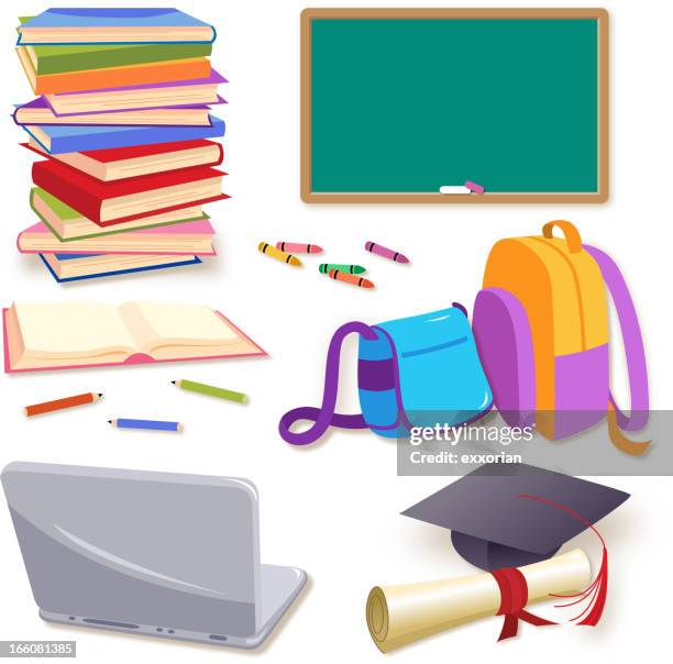 back to school icon - reading mail stock illustrations