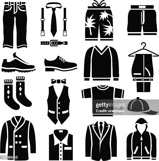 men's clothing icons - suspenders 幅插畫檔、美工圖案、卡通及圖標