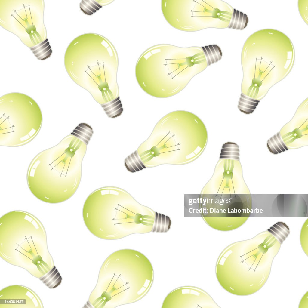 Light Bulbs Seamless Pattern Vector Illustration High-Res Vector ...