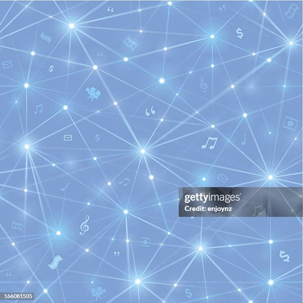 seamless technology network background - fibre optic icon stock illustrations