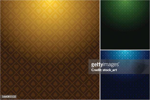 multiple casino backgrounds in three different colors - casino stock illustrations