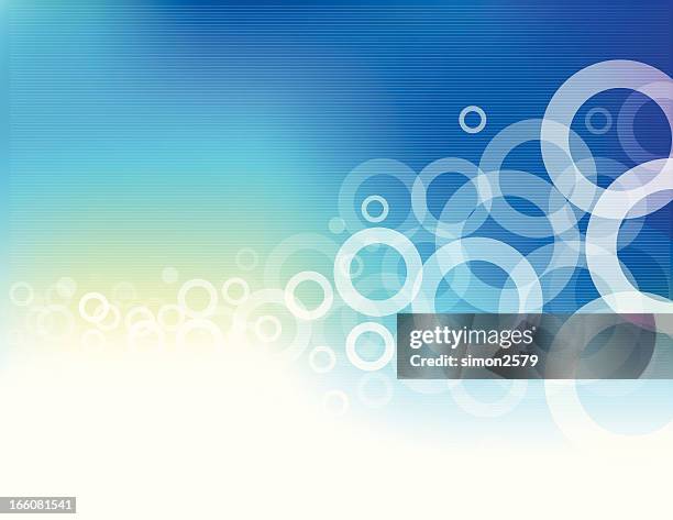 abstract blue background with white circles - fun background stock illustrations
