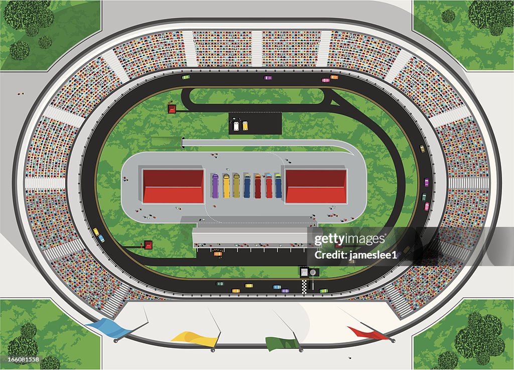 Copyable Racetrack Stock Car Race Track High-Res Vector Graphic - Getty Images