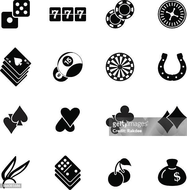 casinos silhouette icons - disco ball stock-grafiken, -clipart, -cartoons und -symbole