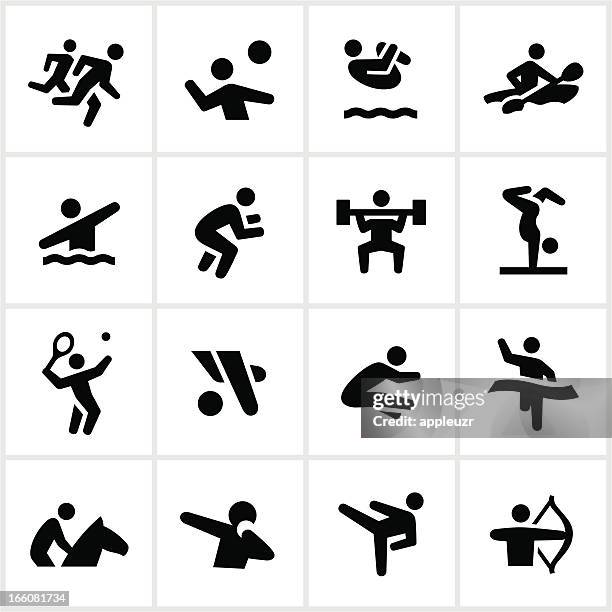 black summer games symbole - rough housing stock-grafiken, -clipart, -cartoons und -symbole