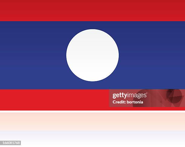 southern asian flag: laos - laos stock illustrations