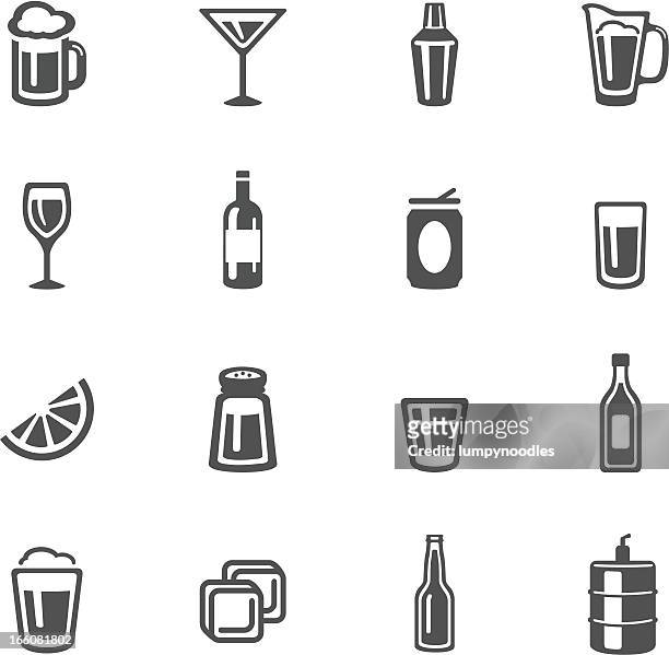 illustrations, cliparts, dessins animés et icônes de icônes de boissons - service à condiments