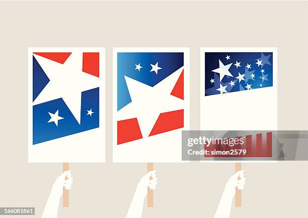 american progress - american flag pin stock illustrations