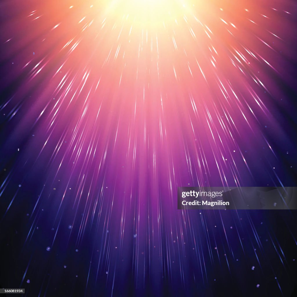 Abstract sunlight in space