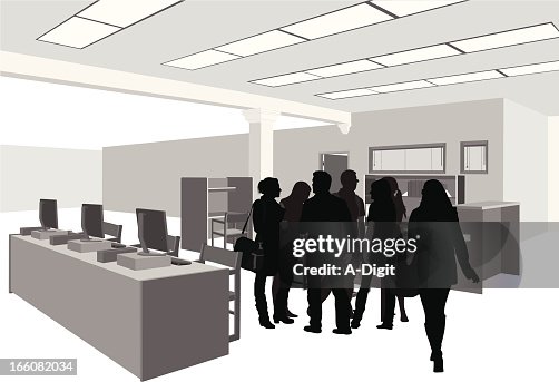 Office Crowd Vector Silhouette Office Crowd Vector Silhouette