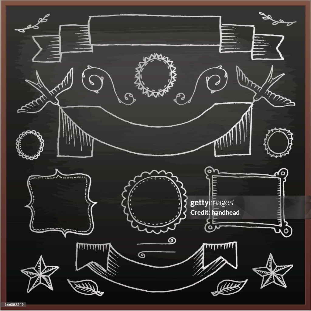 Chalkboard design elements