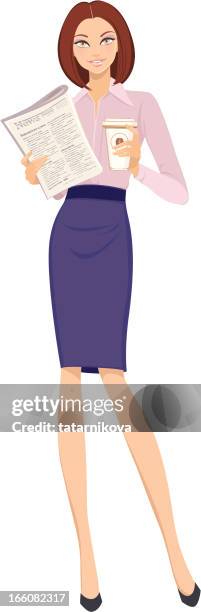 business morning - keep cup isolated stock illustrations
