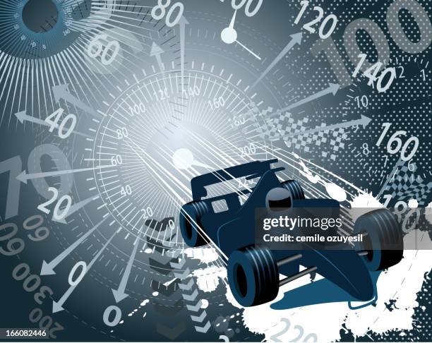 ilustrações de stock, clip art, desenhos animados e ícones de velocidade de carro de corrida de fundo - velocímetro
