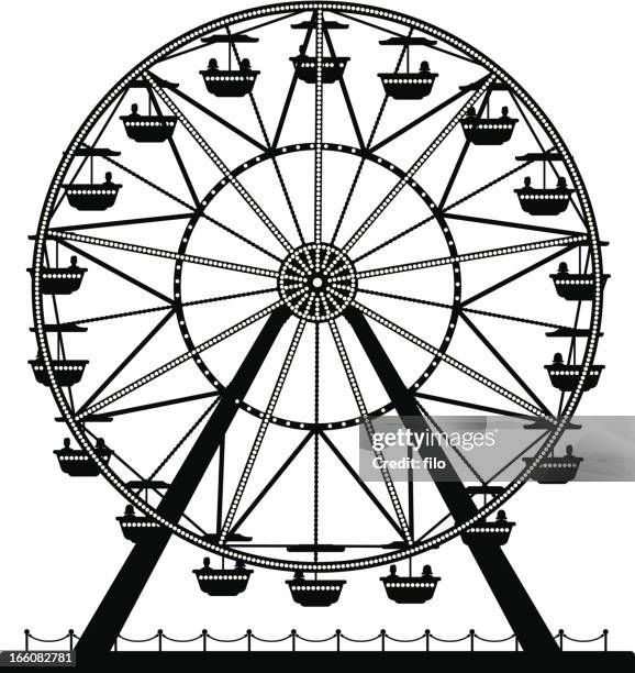 ferris wheel - ferris wheel stock illustrations