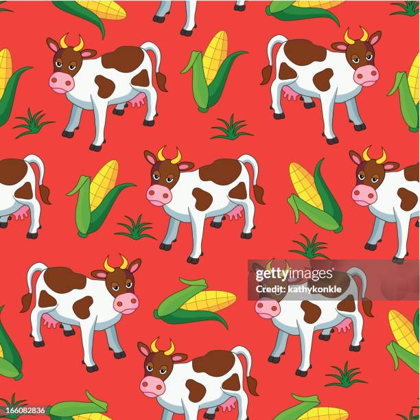 Red Farm Pattern Seamless Farm Pattern High-Res Vector Graphic - Getty Images